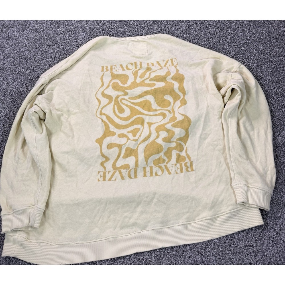 Aerie Beach Daze Pullover Sweatshirt Women's Size Large Yellow